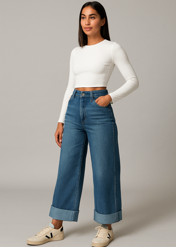 CULOTTE DENIM KELNĖS