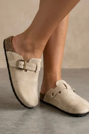Ethnic Mules basutės su siuvinėjimais