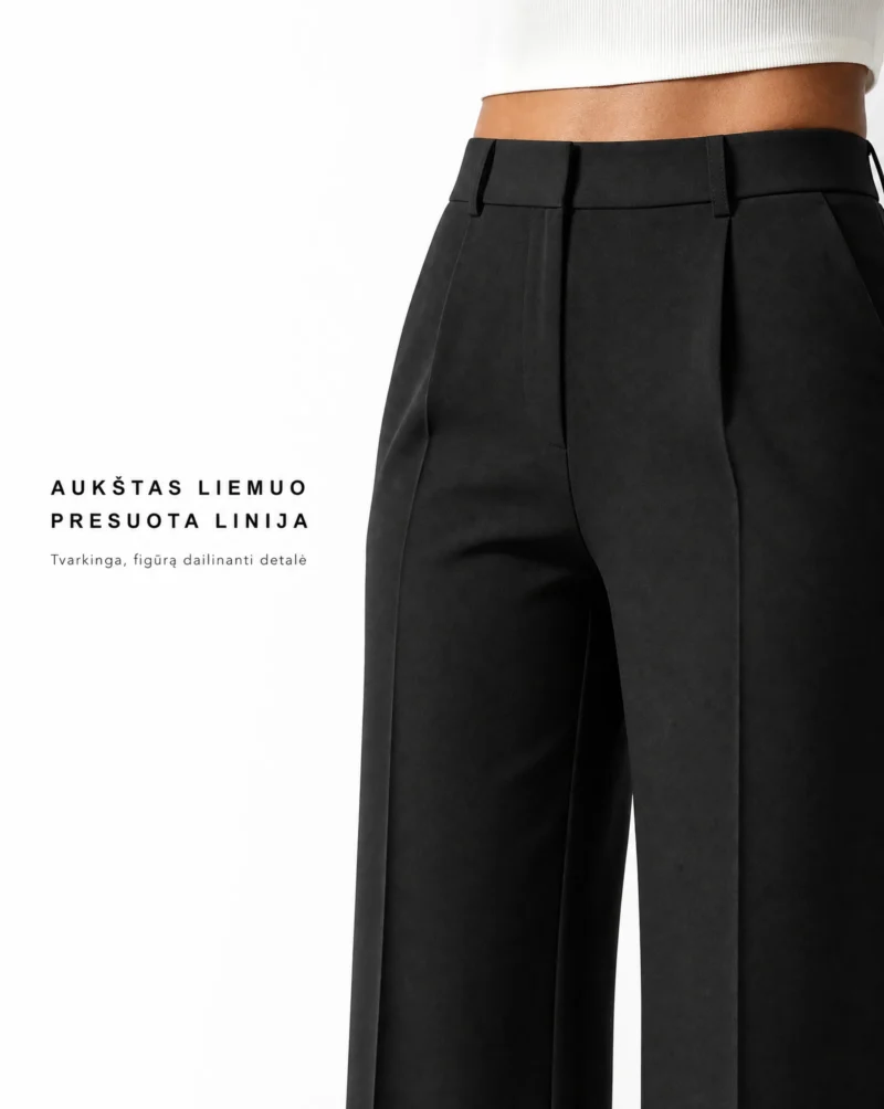 Urban Flow kelnės – aukštas liemuo, presuota linija